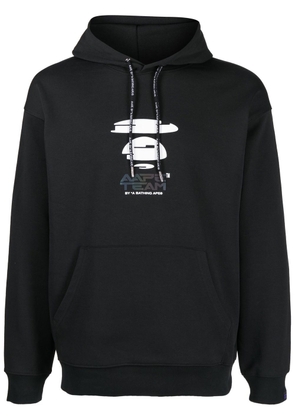 AAPE BY *A BATHING APE® graphic logo-print hoodie - Black