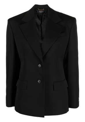 Versace Single-breasted wool blazer - Black