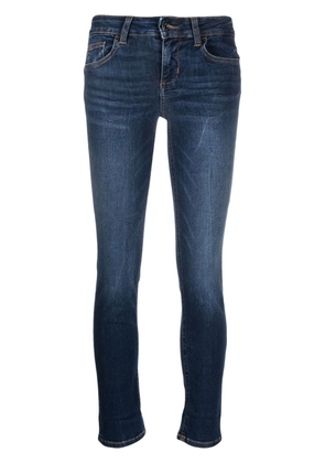 LIU JO cropped skinny-cut jeans - Blue