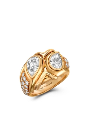Bvlgari Pre-Owned 1980s 18kt yellow gold Present Day Bvlgari diamond ring