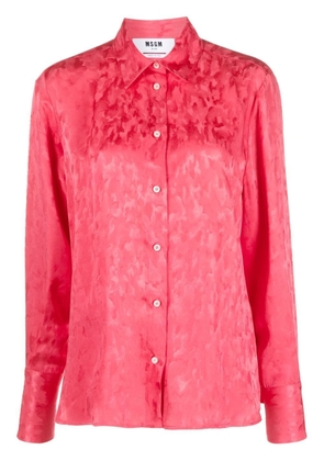 MSGM long-sleeve satin shirt - Pink