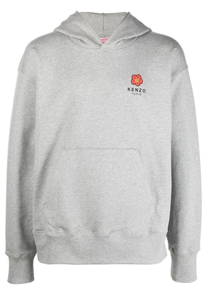 Kenzo logo-print long-sleeved hoodie - Grey