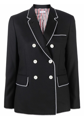Thom Browne double-breasted wool sport coat - Black