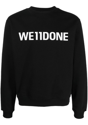 We11done logo-print cotton sweatshirt - Black