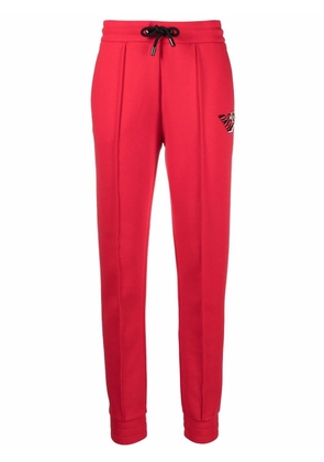 Emporio Armani embroidered-logo tapered trousers