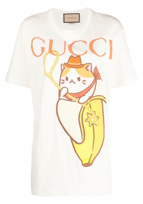 Gucci graphic-print cotton T-shirt - White