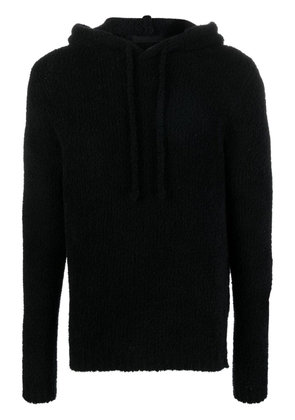 Ten C sherpa wool-blend hoodie - Black