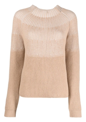 Agnona colour-block cashmere jumper - Neutrals