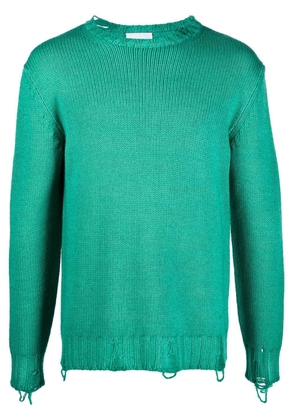 PT Torino distressed virgin wool jumper - Green