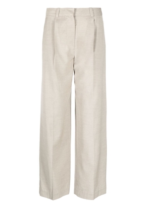 Low Classic high-waisted pleated trousers - Neutrals