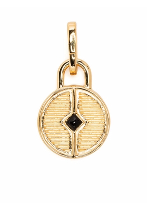 Missoma engravable onyx ridge locket clip-on pendant - Gold