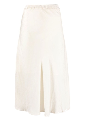 Gold Hawk high-waisted silk-blend skirt - Neutrals