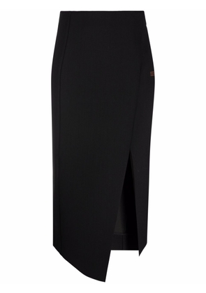 Off-White wrap midi skirt - Black