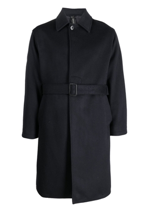 Mackintosh belted wool-cashmere blend trench coat - Blue
