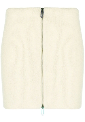 Off-White zip-front knit skirt - Neutrals