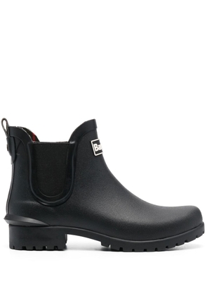 Barbour logo-patch ankle boots - Black
