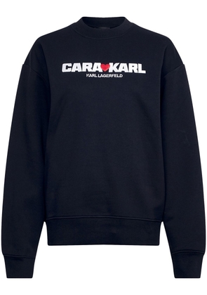 Karl Lagerfeld x Cara Delevingne logo-print sweatshirt - Black