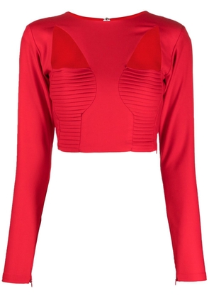 CONCEPTO cut-out cropped top - Red