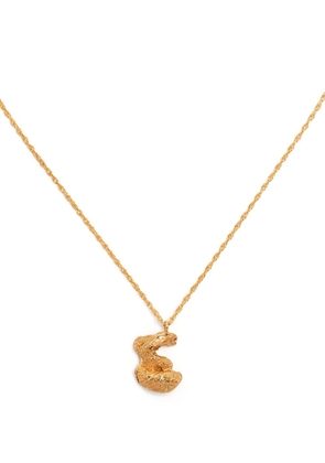 LOVENESS LEE E alphabet pendant necklace - Gold