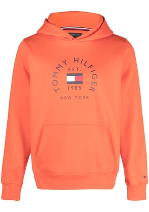 Tommy Hilfiger logo-print detail hoodie - Orange