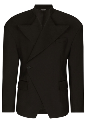 Dolce & Gabbana off-centre fastening suit jacket - Black