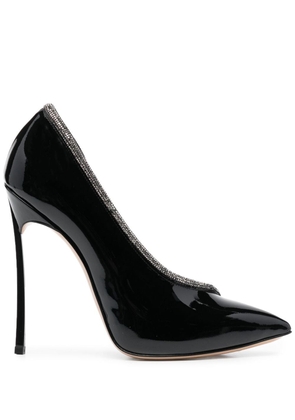 Casadei Roxanne crystal-embellished 115mm heel pumps - Black