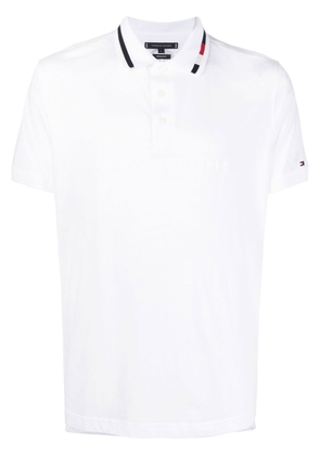 Tommy Hilfiger logo-print cotton polo shirt - White