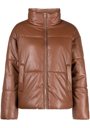 LIU JO zip-up padded jacket - Brown