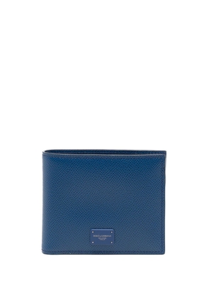 Dolce & Gabbana logo plaque billfold wallet - Blue
