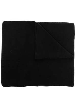 Tommy Hilfiger cotton logo-embroidered scarf - Black