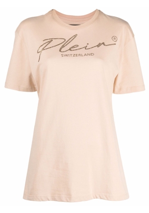 Philipp Plein signature crystal-embellished T-shirt - Neutrals