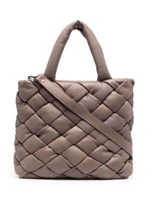 Officine Creative OC Class quilted tote bag - Brown