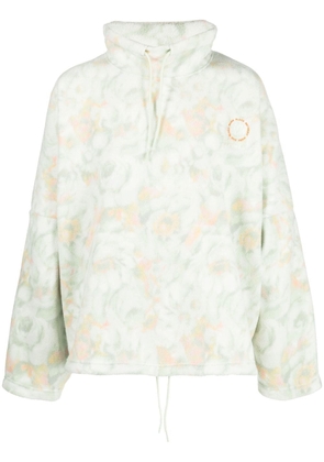 Martine Rose floral-print fleece jumper - Green