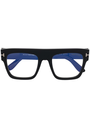 TOM FORD Eyewear square-frame clear-lens glasses - Black