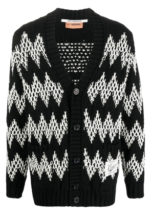 Missoni zigzag-knit wool cardigan - Black