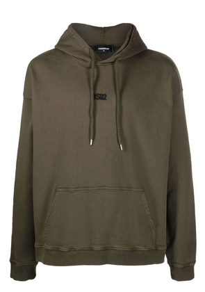 Dsquared2 embroidered-logo detail hoodie - Green