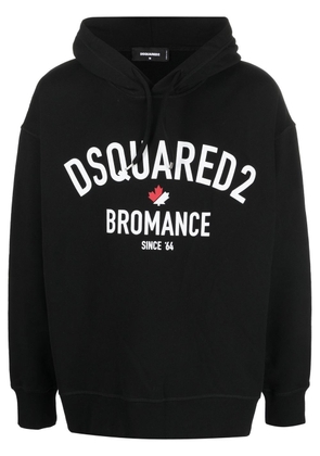 Dsquared2 Bromance-print logo hoodie - Black