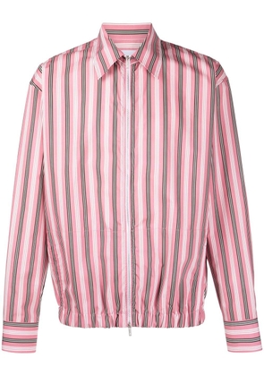 PT Torino striped zipped shirt - Pink