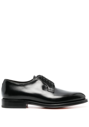 Santoni polished-leather Derby shoes - Black
