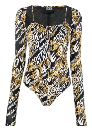 Versace Jeans Couture long-sleeve logo-print body - Black