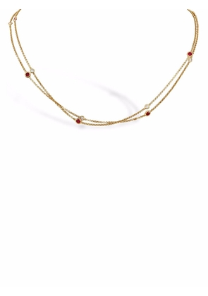 Pragnell 18kt rose gold Sundance ruby and diamond necklace - Pink