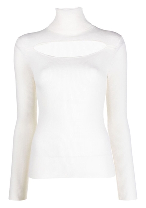P.A.R.O.S.H. cut-out roll-neck jumper - White