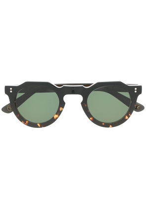 Lesca Pica round-frame sunglasses - Brown