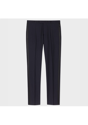 Paul Smith Slim-Fit Navy Wool-Mohair Evening Trousers Blue