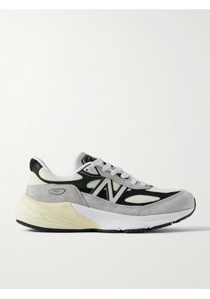 New Balance - 990v6 Leather-Trimmed Suede and Mesh Sneakers - Men - Gray - UK 7