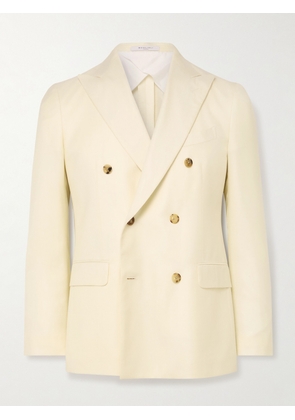 Boglioli - Double-Breasted Wool, Cashmere, Silk and Linen-Blend Tuxedo Jacket - Men - Neutrals - IT 48