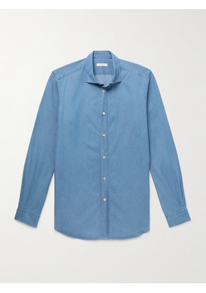 Boglioli - Slim-Fit Cotton-Chambray Shirt - Men - Blue - EU 38