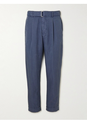 Officine Générale - Hugo Tapered Garment-Dyed Lyocell-Blend Suit Trousers - Men - Blue - IT 44