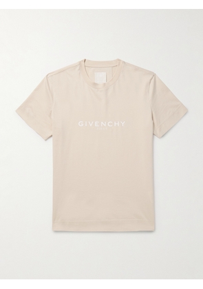 Givenchy - Archetype Logo-Print Cotton-Jersey T-Shirt - Men - Neutrals - S