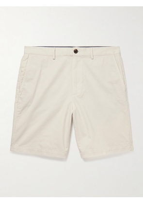 Club Monaco - Maddox Straight-Leg Cotton-Blend Twill Shorts - Men - Neutrals - UK/US 30